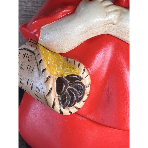 1970 Vtg Little Red Riding Hood Cookie Jar Hand Painted Ceramic Grannycore - Picture 16 of 16